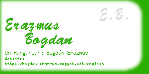erazmus bogdan business card