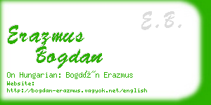 erazmus bogdan business card